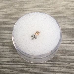 LeRoi 14k Rose Gold Rose Flower Threadless End